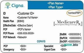 USA Cigna karta ubezpieczenia zdrowotnego edytowalny szablon